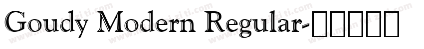 Goudy Modern Regular字体转换